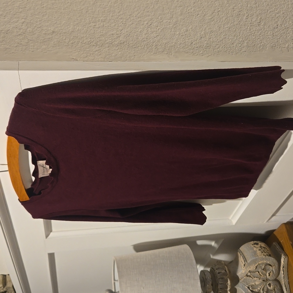 Philosophy Rich Burgundy Knit Top - Picture 5 of 14
